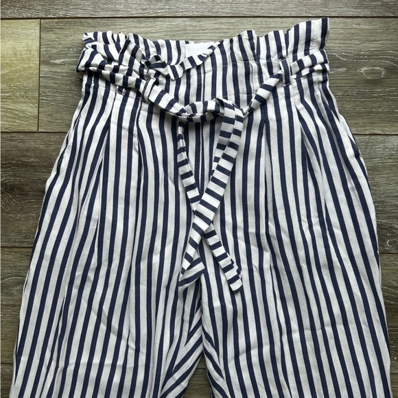 Mayoral Girls High Waist Paper‎ Boy Mayoral Navy Stripe Pleated Pants Size 14 - Picture 3 of 12